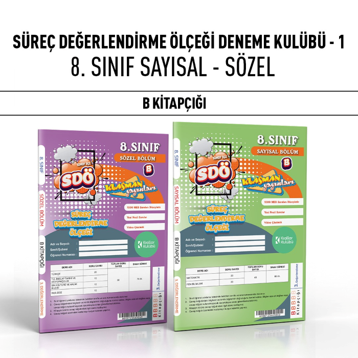 KLASMAN 08.SINIF DENEME KULÜBÜ SAY/SÖZ 1-B - 24-25